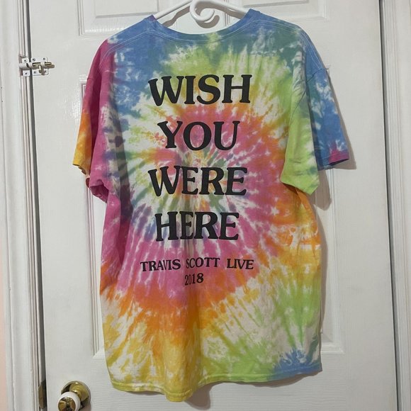 Travis scott astro world tie die tour shirt! - Picture 1 of 16
